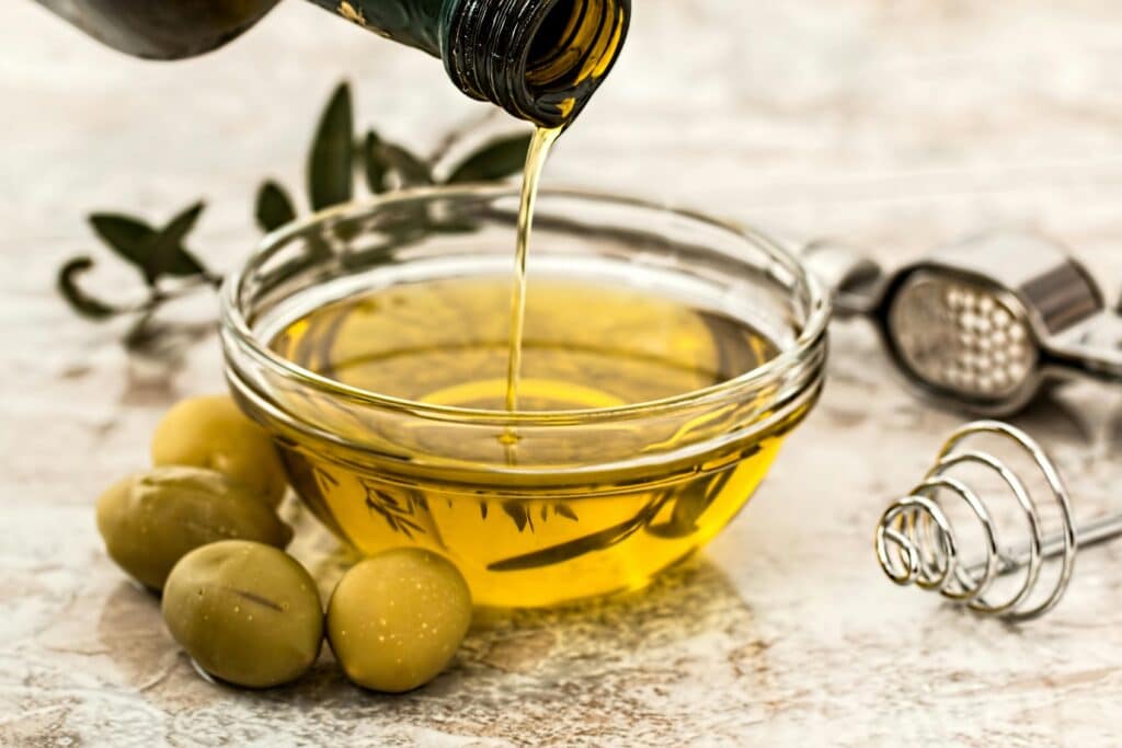 extra virgin olive oil in bowl